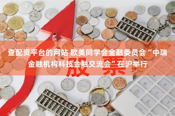 查配资平台的网站 欧美同学会金融委员会“中瑞金融机构科技金融交流会”在沪举行